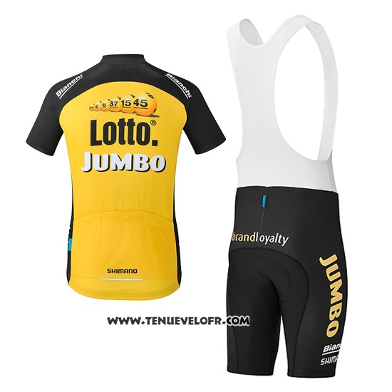 2017 Maillot Ciclismo Lotto NL Jumbo Jumbo Jaune Manches Courtes et Cuissard
